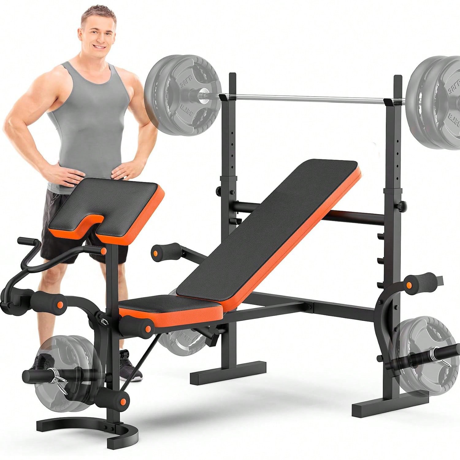 Home Gym Leg Extension - GIKPAL 웨이트 벤치, 레그 익스텐션 포함