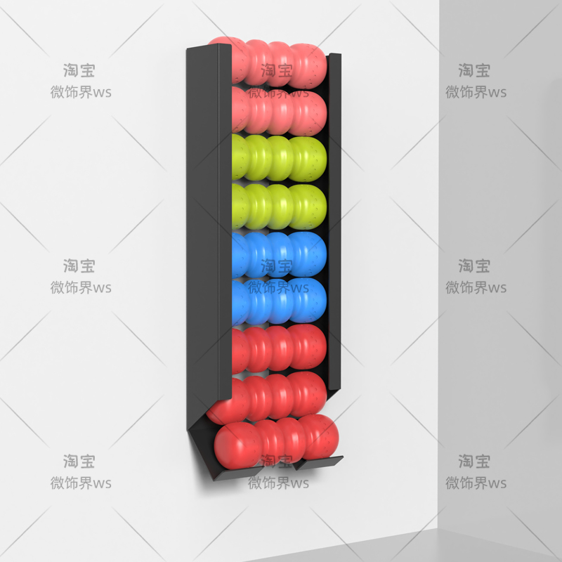 Home Gym Yoga Mat Storage - ‌ 벽걸이형 스포츠 볼 랙 -