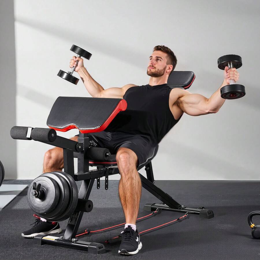 Home Gym Leg Extension - 웨이트 벤치, 800lbs 조절 가능한 웨이트