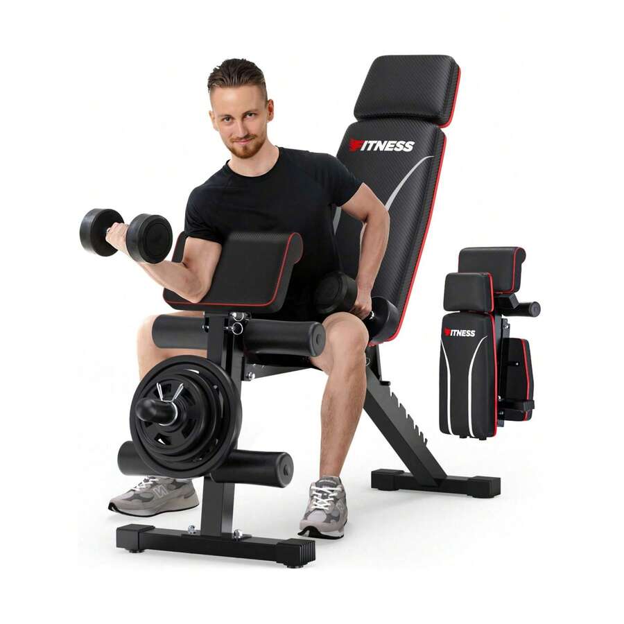 Home Gym Full Setup - 7단계 조절 가능한 웨이트 벤치, 확장형