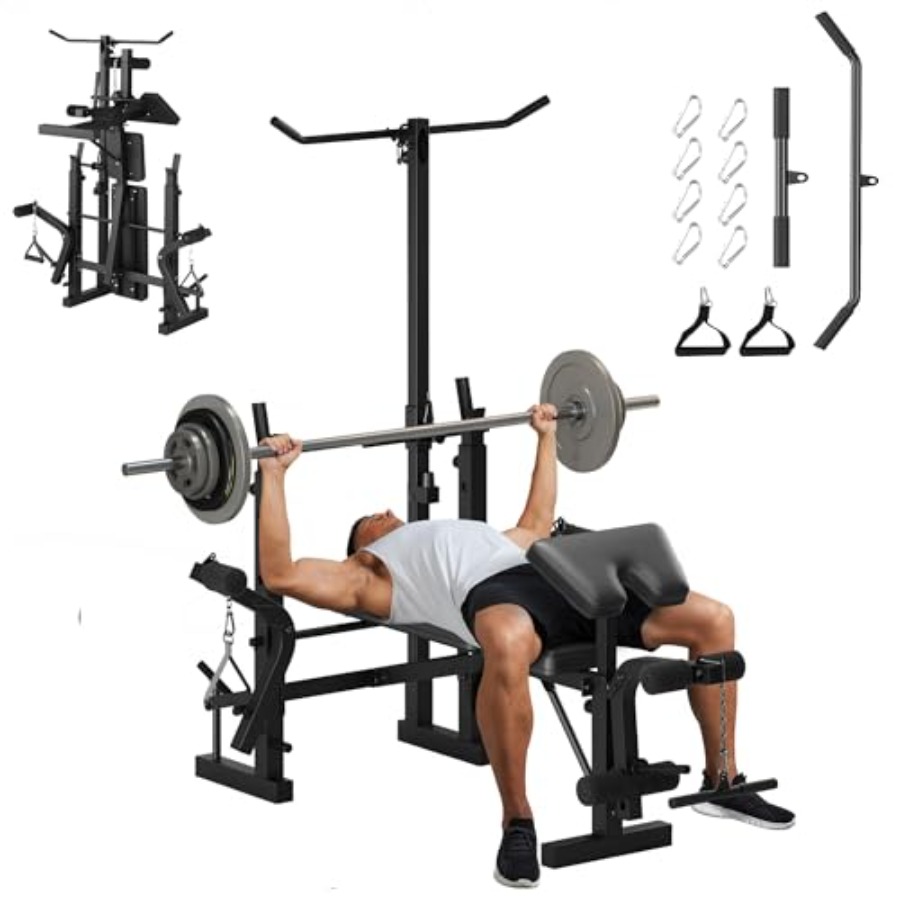 홈짐 근력 트레이닝 벤치 세트: 7-in-1 조절 가능 - Preacher Curl Pad 리뷰 및 가격
