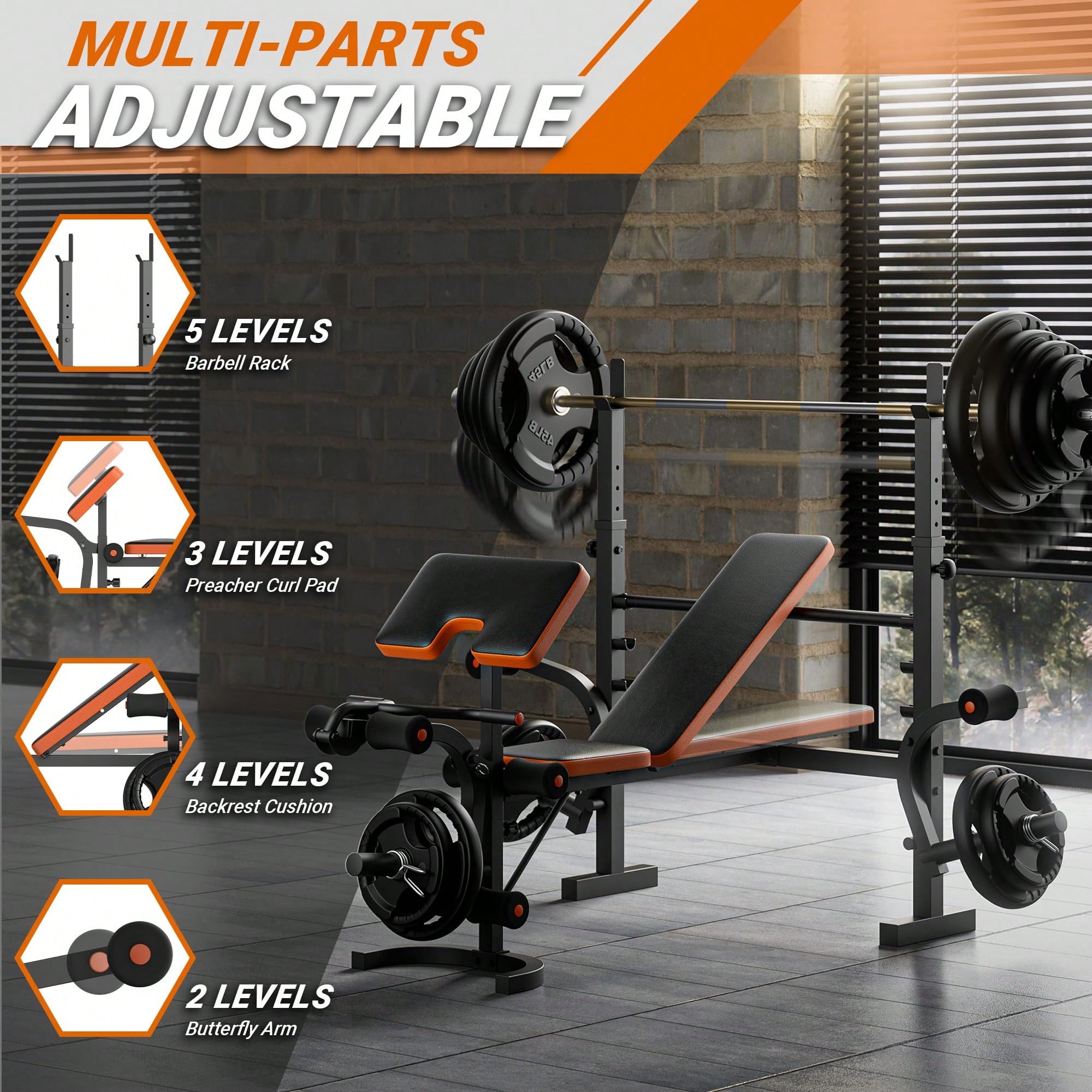 GIKPAL 웨이트 벤치, 레그 익스텐션 포함 벤치 프 - Home Gym Leg Extension 리뷰 및 가격