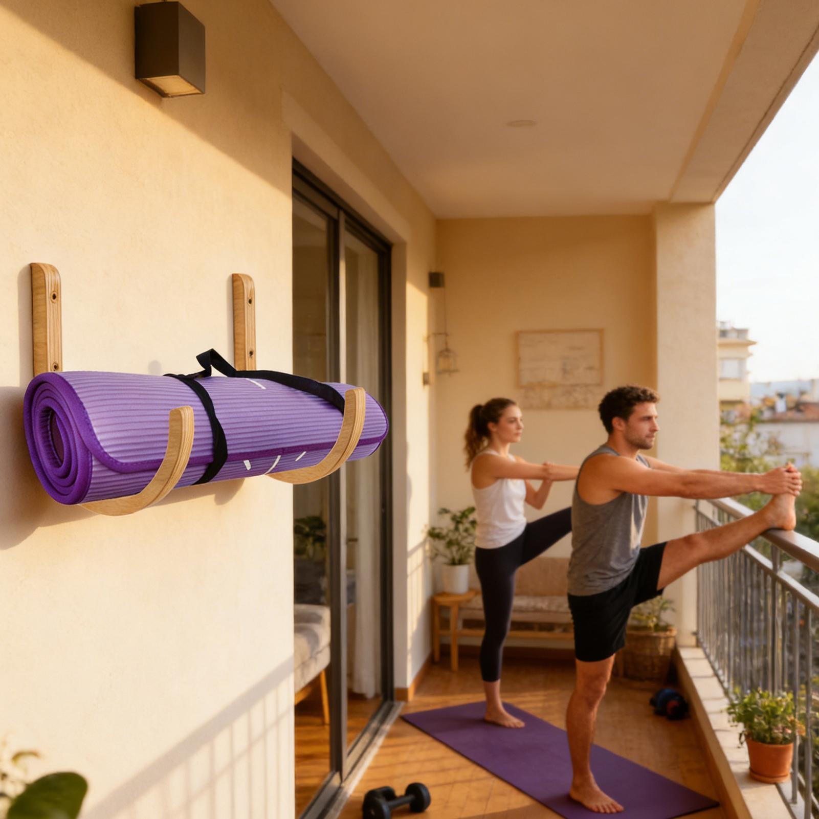 요가 매트 정리대 2개 나무 재질 나사 포함 요가 매트 - Home Gym Yoga Mat Storage 리뷰 및 가격