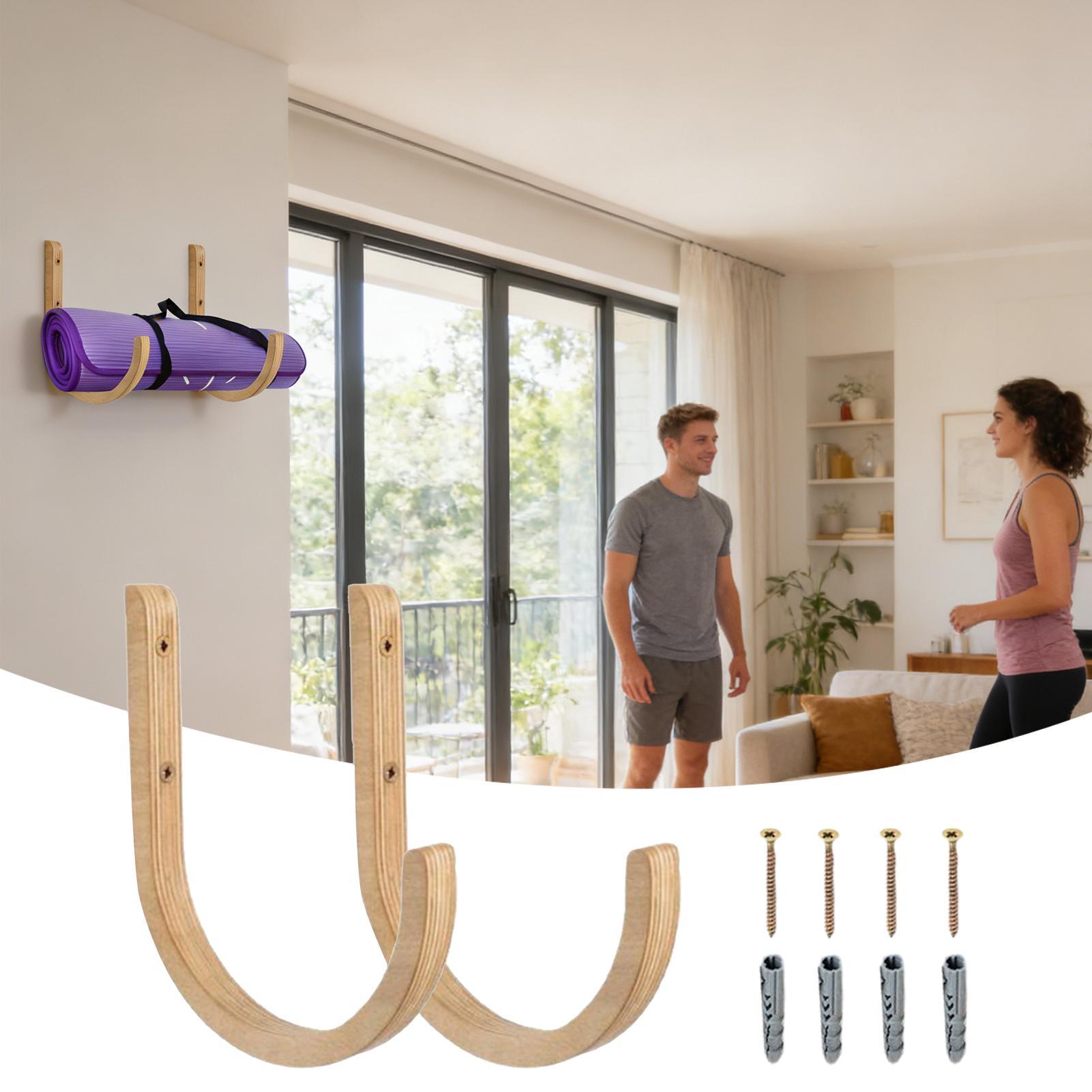 요가 매트 정리대 2개 나무 재질 나사 포함 요가 매트 - Home Gym Yoga Mat Storage 리뷰 및 가격