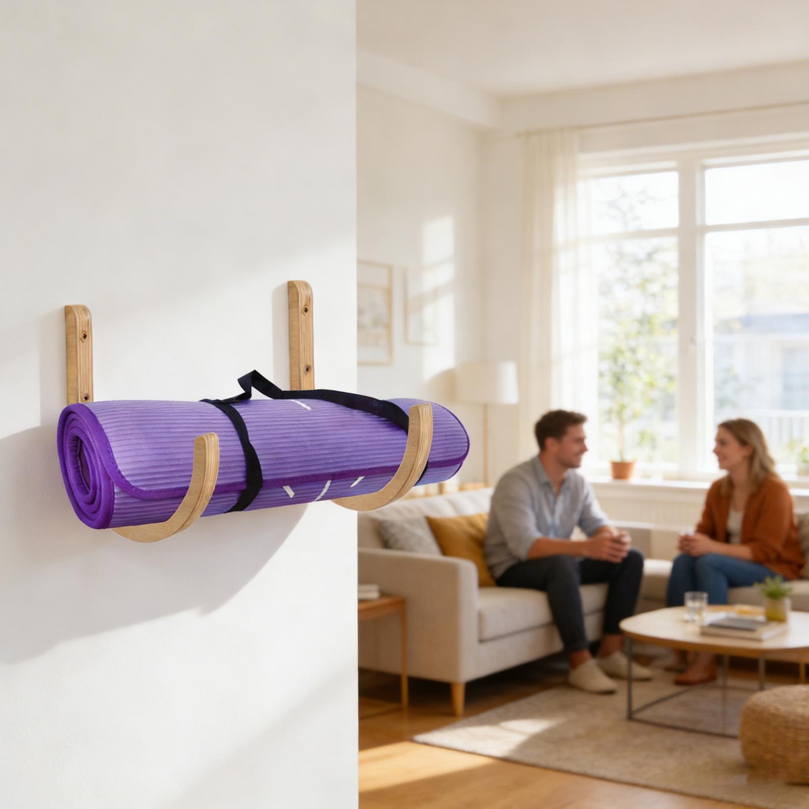 요가 매트 홀더 2개 나무 재질 나사 포함 요가 매트  - Home Gym Yoga Mat Storage 리뷰 및 가격