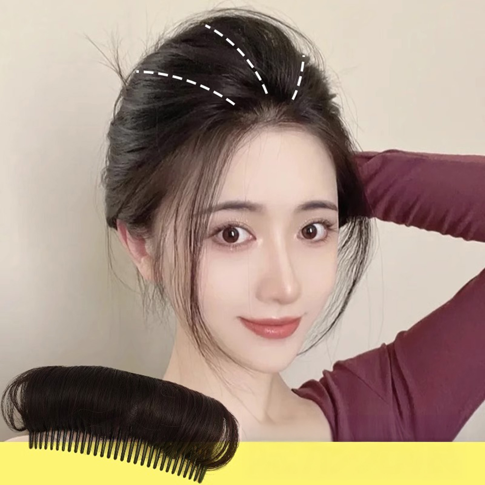 보이지 않는 퍼프 헤어 헤드 빗 볼륨 푹신한 공주 스타 - Preacher Curl Pad 리뷰 및 가격