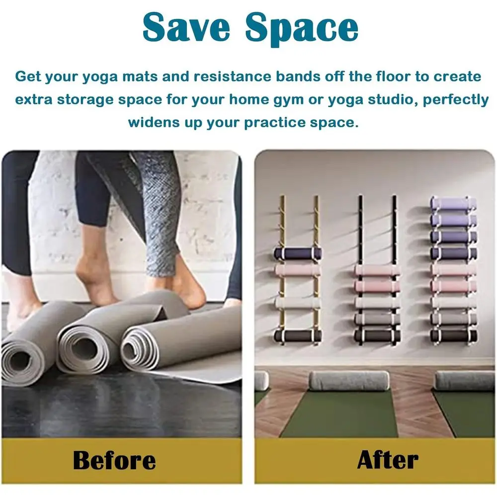 벽걸이형 메탈 짐 랙, 홈트레이닝용, 요가 매트 및 운 - Home Gym Yoga Mat Storage 리뷰 및 가격