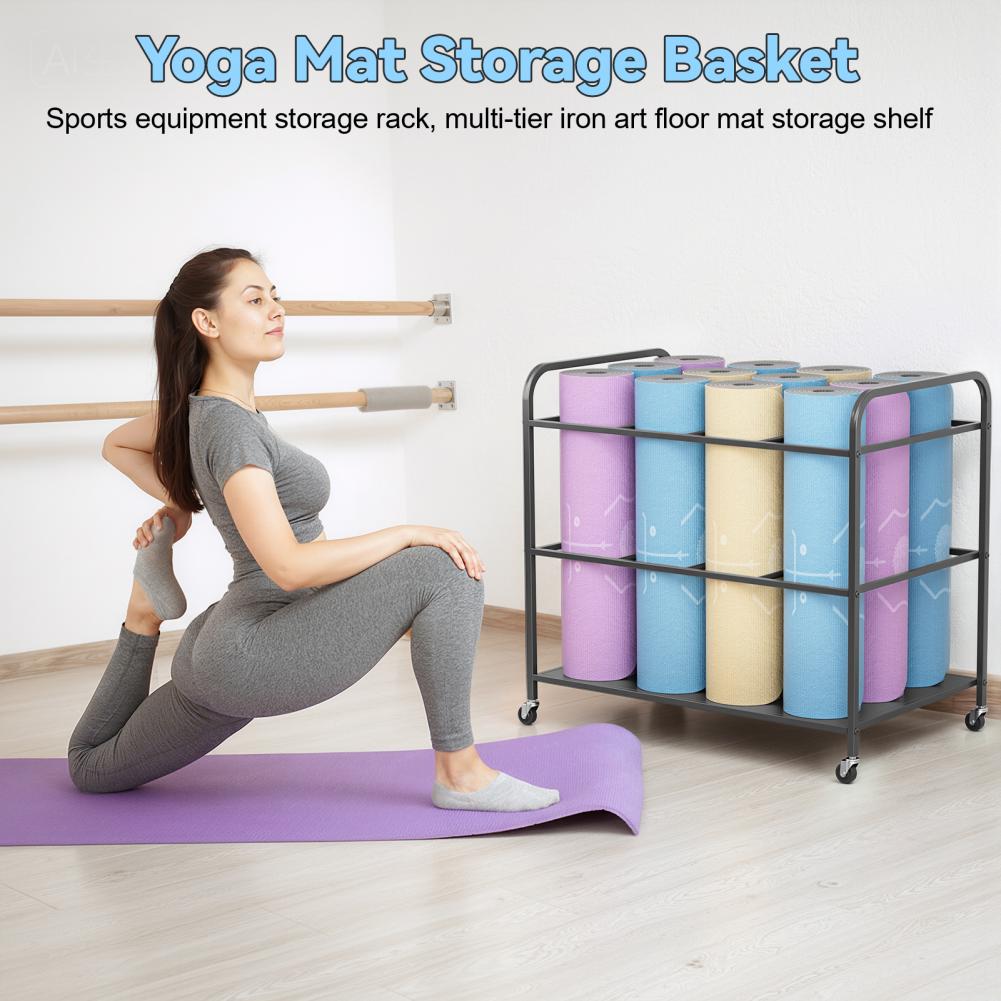 바퀴가 달린 요가 매트 보관 랙, 홈짐 운동기구 보관  - Home Gym Yoga Mat Storage 리뷰 및 가격