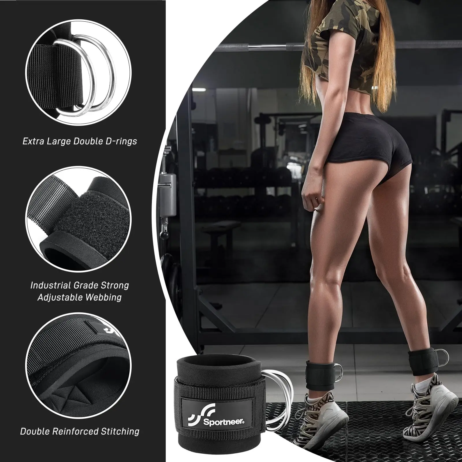스포트니어 조절 가능한 발목 스트랩 1쌍. 가정이나 헬 - Home Gym Leg Extension 리뷰 및 가격