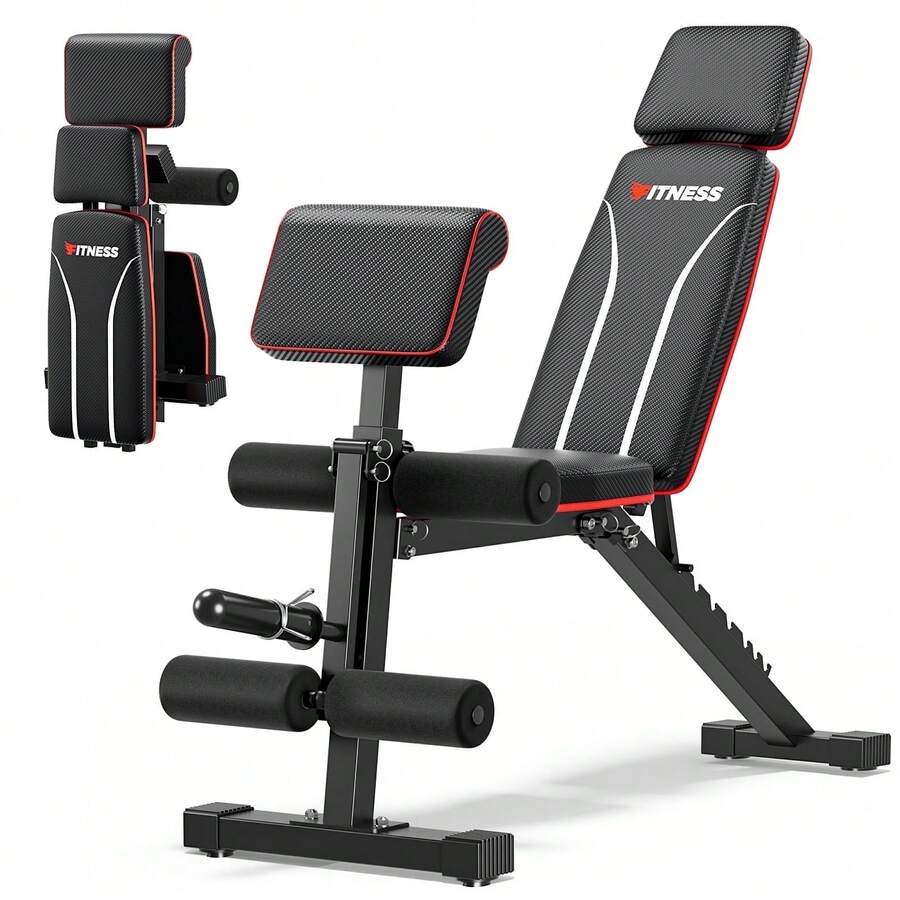 7단계 조절 가능한 웨이트 벤치, 확장형 헤드레스트 및 - Home Gym Full Setup 리뷰 및 가격