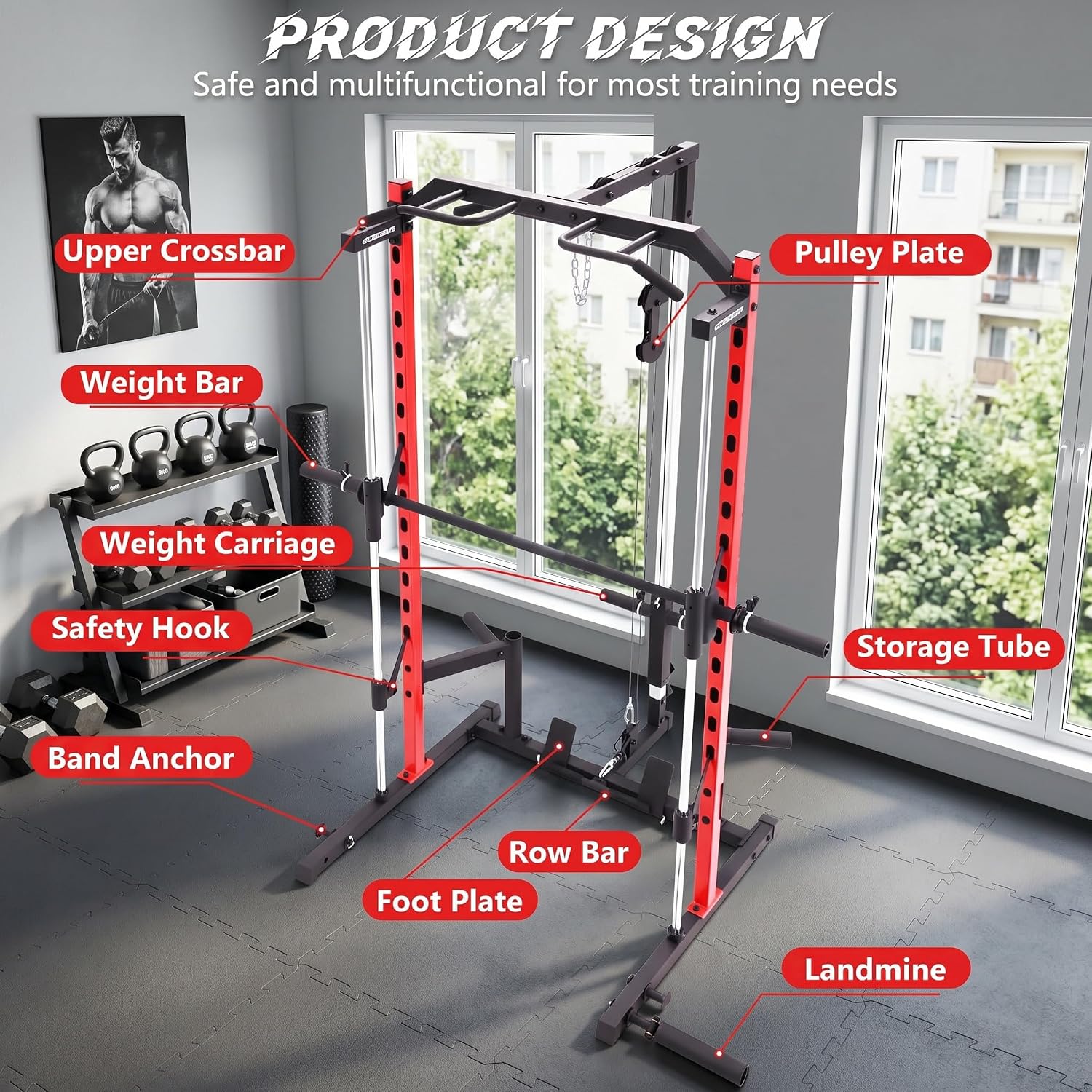 올인원 스미스 머신 파워 랙 (랫 풀다운, 풀업 바,  - Home Gym Lat Pulldown 리뷰 및 가격