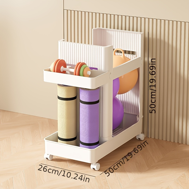 캐스터가 달린 수직형 피트니스 기구 보관 랙, 요가 매 - Home Gym Yoga Mat Storage 리뷰 및 가격
